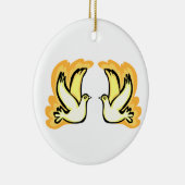 2 Schroefdoven Keramisch Ornament (Rechts)