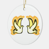 2 Schroefdoven Keramisch Ornament (Links)