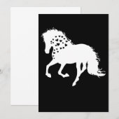 2- Shirt van paarden, T-shirt van paardenpest, mei Bedankkaart (Voorkant / Achterkant)