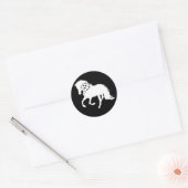 2- Shirt van paarden, T-shirt van paardenpest, mei Ronde Sticker (Envelop)