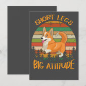 2 Short Legs Big Attitude corgi Kaart (Voorkant / Achterkant)