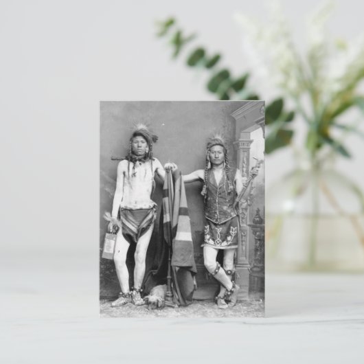 2 Shoshone-Mannen Briefkaart (Staand voorkant)