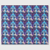 2 Siamese Kittens Posing In With Christmas Tree Cadeaupapier (Vlak)