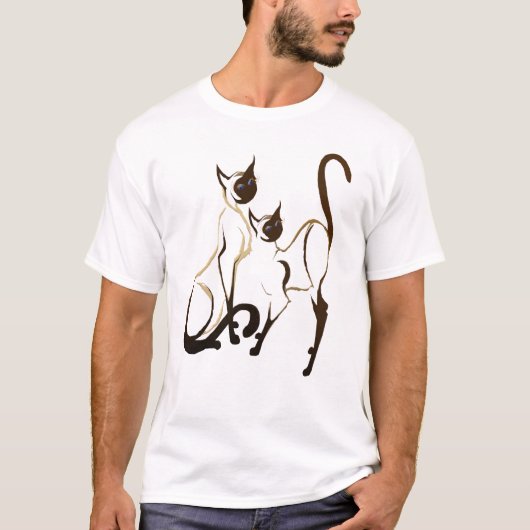 2 Siamese KittiesT-Shirt T-shirt (Voorkant)