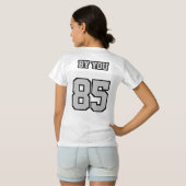 2 Side SILVER GRAY BLACK WHITE Womens Sport Jersey (Achterkant volledig)