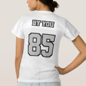 2 Side SILVER GRAY BLACK WHITE Womens Sport Jersey (Achterkant)