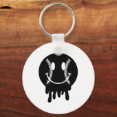 2 Side Somebodys Luide Mond Baseball Mama Groovy M Sleutelhanger (Voorkant)