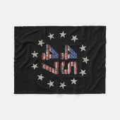2 Side Trump 2024 President 45 47 Amerikaanse vlag Fleece Deken (Voorkant (Horizontaal))