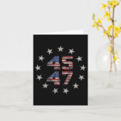 2 Side Trump 2024 President 45 47 Amerikaanse vlag Kaart (Gele Bloem)