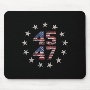 2 Side Trump 2024 President 45 47 Amerikaanse vlag Muismat