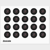 2 Side Trump 2024 President 45 47 Amerikaanse vlag Ronde Sticker (Vel)