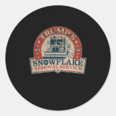 2 Side Trump's Snowflake Removal Service Funny Tru Ronde Sticker (Voorkant)