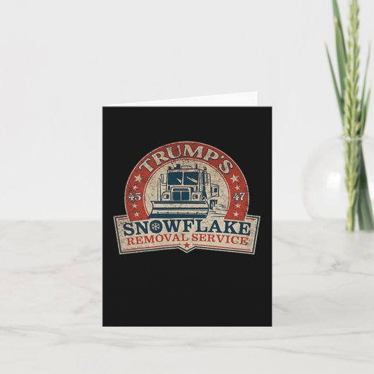 2 Side Trumps Snowflake Removal Service Funny Trum Kaart (Voorkant)