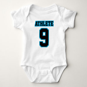 2 Side WIT ZWART BLAUW Romper Football Jersey
