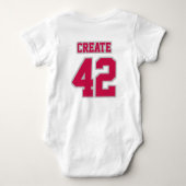 2 Side WITTE CRIMSON ZILVEREN Football Jersey Outf Romper (Achterkant)