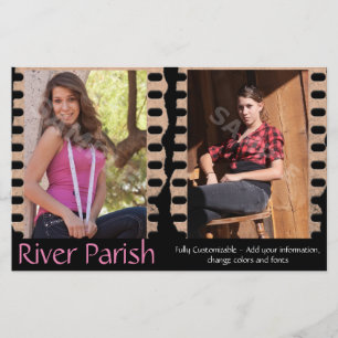 2- Sided Affordable Actor Model Comp-kaarten Flyer