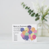 2 Sided Ballon Visitekaartje (Staand voorkant)