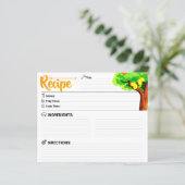 2 Sided Blank - Elegant Lemon Tree Recipe Card (Staand voorkant)