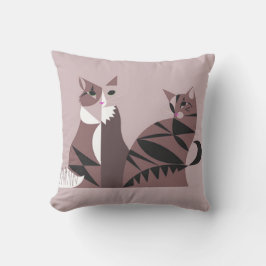 2 Sided Cat Pillow Kussen