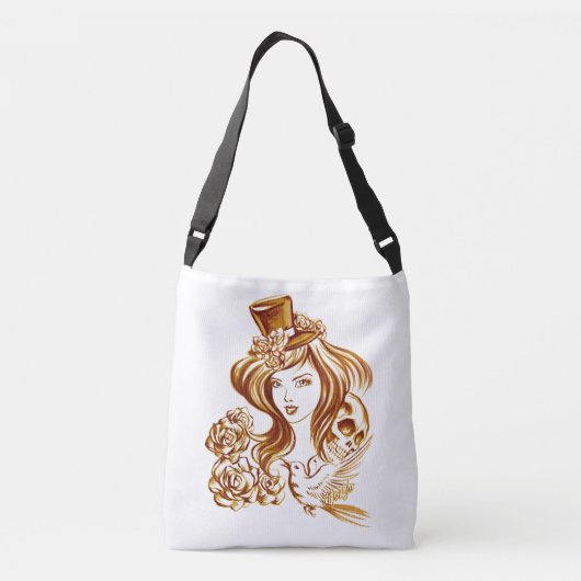 2 Sided Coffee Art Cross Body Bag met zakdoekjes Crossbody Tas (Achterkant)