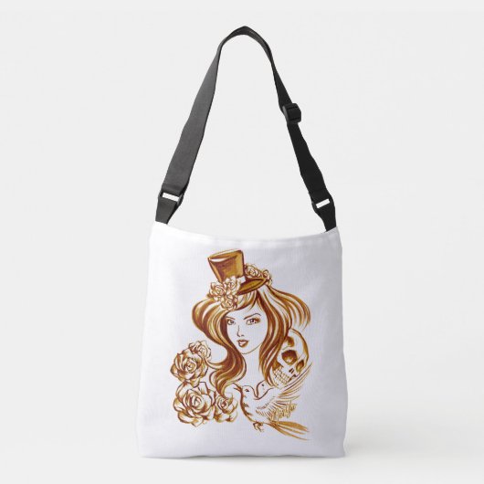 2 Sided Coffee Art Cross Body Bag met zakdoekjes Crossbody Tas (Voorkant)