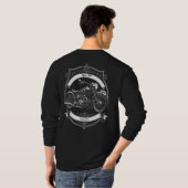 2 Sided Custom Biker Skull Motorcycle Long Sleeve T-shirt (Achterkant volledig)