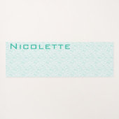 2 Sided Exotic Green Zebra Stripes and Green Fern Yogamat (Achterkant (horizontaal))