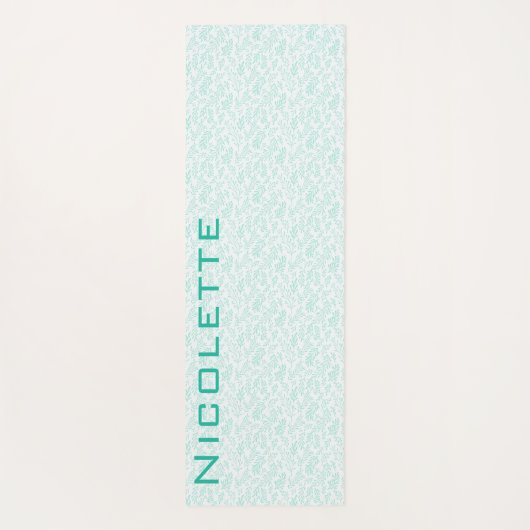 2 Sided Exotic Green Zebra Stripes and Green Fern Yogamat (Achterkant)