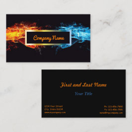 2 Sided Fire N Ice Visitekaartje