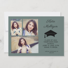 2 Sided Green 4 Photo Afstuderen Save Date 2022