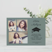 2 Sided Green 4 Photo Afstuderen Save Date 2022 (Staand voorkant)