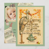 2 Sided Green  Style Announance Aankondiging (Voorkant / Achterkant)