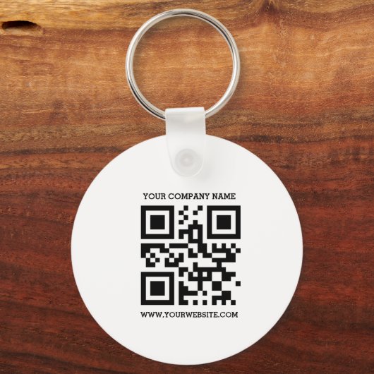 2 sided, Logo, QR Code, Company, Business URL Sleutelhanger (Achterkant)