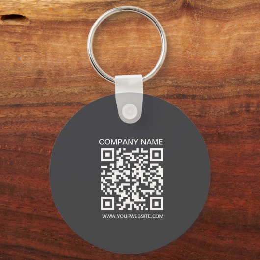 2 sided Logo, QR Code, Company,  Business website Sleutelhanger (Achterkant)