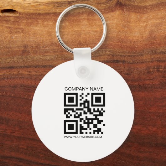 2 sided Logo, QR Code Company name Business URL Sleutelhanger (Achterkant)