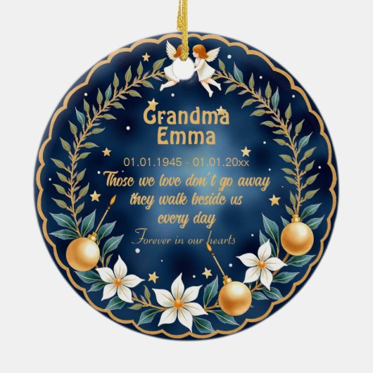 2 sided Memorial Christmas Celestial Comfort  Keramisch Ornament (Achterkant)