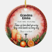 2 sided Memorial Christmas Forever Near – Memorial Keramisch Ornament (Achterkant)