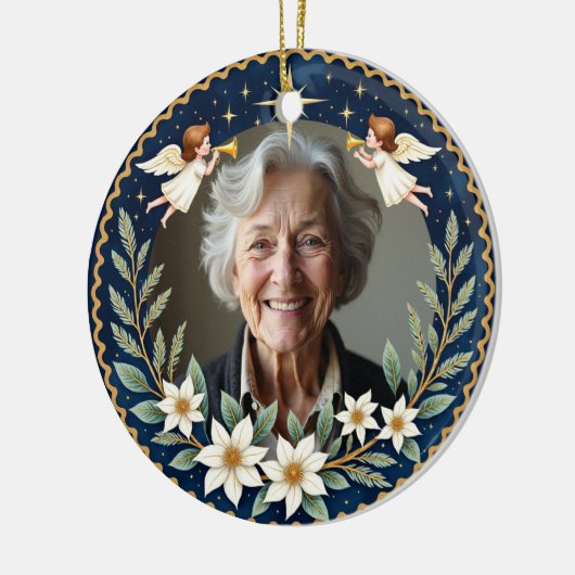 2 sided Memorial Christmas Starlight Tribute  Keramisch Ornament (Links)