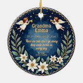 2 sided Memorial Christmas Starlight Tribute  Keramisch Ornament (Achterkant)