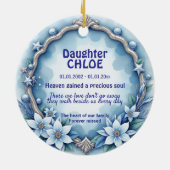 2 sided Memorial  Keramisch Ornament (Achterkant)