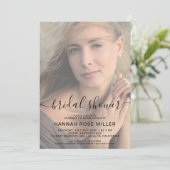 2 Sided Photo Vrijgezellenfeest Wedding Faux Vellu Kaart (Staand voorkant)