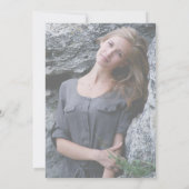 2 Sided Photo Vrijgezellenfeest Wedding Faux Vellu Kaart (Achterkant)