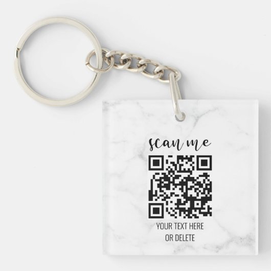 2 Sided QR Business Logo Professional Sleutelhanger (Voorkant)