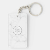 2 Sided QR-code Uw Logo Sleutelhanger (achterkant)