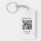 2 Sided QR-code Uw Logo Sleutelhanger (Voorkant)