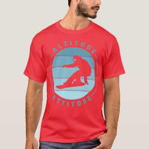 2 Sided Retro Snowboarder Ski Altitude Att. T-shirt