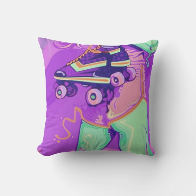 2 Sided Roller Schaats Pillow Kussen (Voorkant)