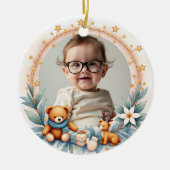 2 sided Santa’s Newest Helper Keramisch Ornament (Voorkant)