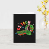 (2 Sided) Santa's Favorite Ct Tech Christmas Techn Kaart (Gele Bloem)