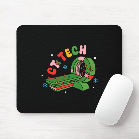 (2 Sided) Santa's Favorite Ct Tech Christmas Techn Muismat (Met muis)